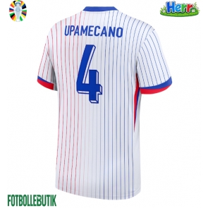 Frankrike Dayot Upamecano #4 Bortatröja EM 2024 Kortärmad